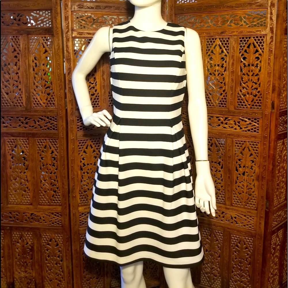 Eliza J black and white dress